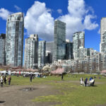 David Lam Park and the Yaletown waterfront beside False Creek in Vancouver.